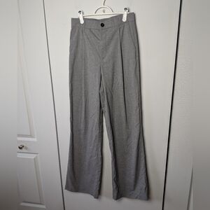 ZARA Gray Flare Trouser Women Pants Size XS pockets Full Lenght